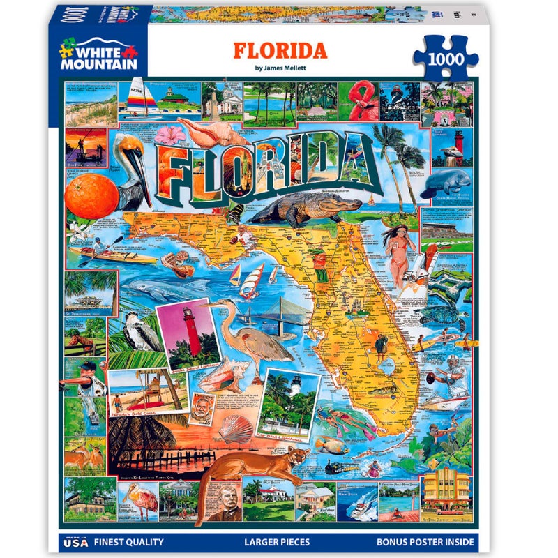 White Mountain Puzzles Florida - 1000 Piece Jigsaw Puzzle - Image 1